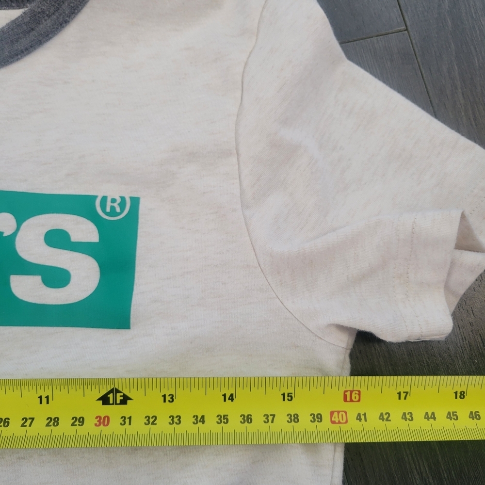 LEVI'S Kids Tee with Green Logo and Gray Trim - Picture 8 of 9